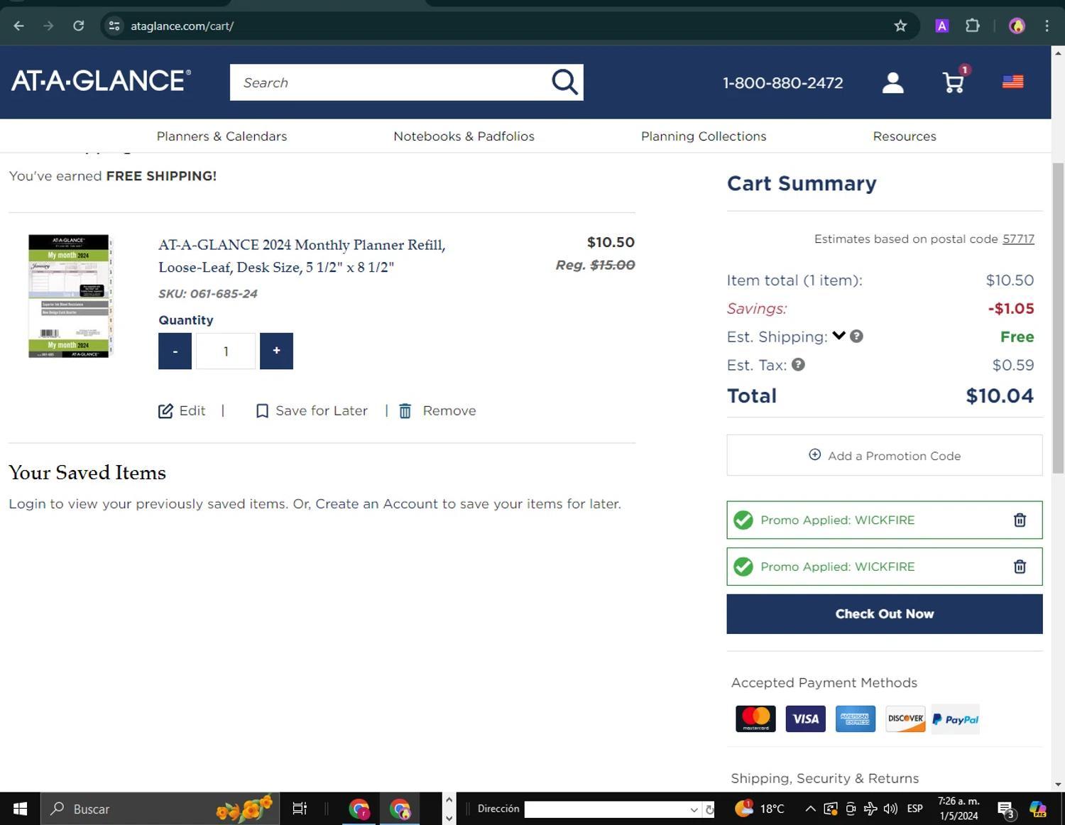 How to apply AT-A-GLANCE coupon code